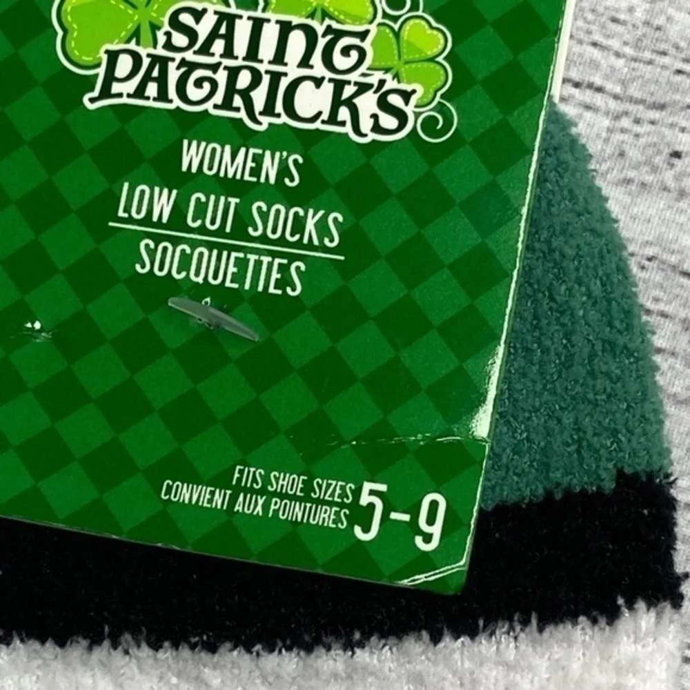 Saint Patricks Day Socks Womens Size 5 to 9 Low‎ Cut Socks